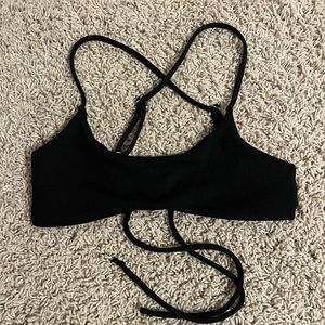 black bikini top